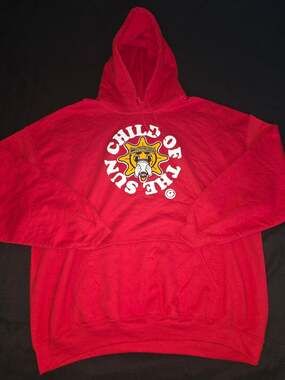 Glo Gang Child Of The Sun Hoodie Size XXL Red Graphic Pullover
